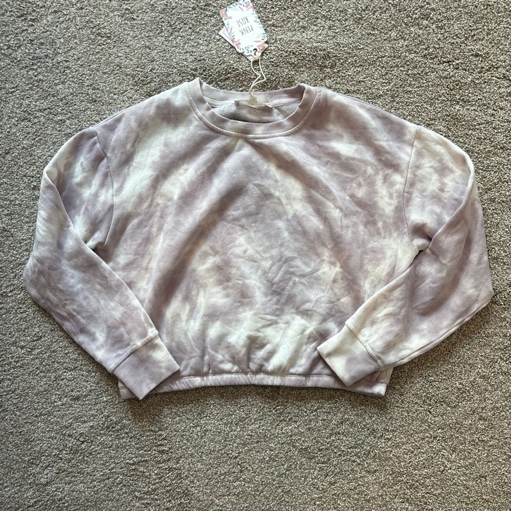 Pink Rose Lavender Tie-Dye Top